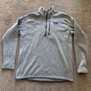Patagonia Men’s Better Sweater Gray Half-Zip Fleece Pullover size L
